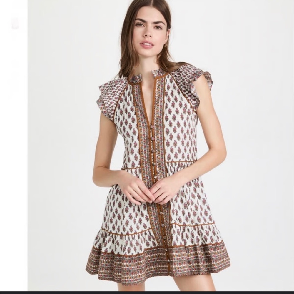VERONICA BEARD Amoura boho Floral mini dress 2